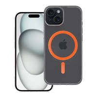 Drop Glue Colorful Ring Mag Cover compatible with MagSafe for IPHONE 15 orange