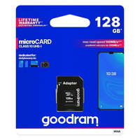 GOODRAM memory card microSD 128GB 100MB/s class 10 UHS I with adapter SD