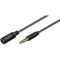 Goobay Goobay 62478 AUX aljzat audio hosszabbító 3.5 mm, 4 pin 1,5m, fekete