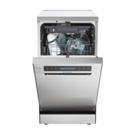 Candy Candy CF1C7SB1FX keskeny mosogatógép, 11 terítékes, WIFI, inverter motor, 3kosár, automatikus ajtónyitás, 44.8x60.5x84.6 cm, inox