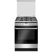 Amica Amica 55701 inox 60cm széles kombinált tűzhely 10 funkciós sütő, digitális programóra A6KG10.2(X)Gd