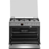 MPM MPM 90cm széles inox kombinált tűzhely 5 gázégő 1db wok égővel MPM-93-KGM-33