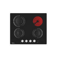 Midea Midea MG60A503MCGB beépíthető kombinált üvegkerámia főzőlap 3+1 gázégővel