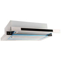 SNAIGÉ Snaige SNH-SL602M GL 2 motoros 450m3/h, inox 60cm beépíthető teleszkópos konyhai elszívó fekete üveg betéttel