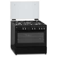 MPM MPM 90cm széles fekete kombinált tűzhely 5 gázégő 1db wok égővel MPM-93-KGM-32