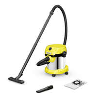 Kärcher Karcher WD 2 PLUS S V-15/4/18 1.628-050.0 száraz és nedves porszívó, 1000W, sárga/inox szín
