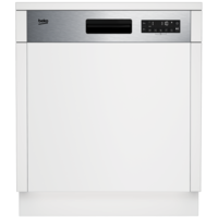 BEKO Beko BDSN28530X kezelőpaneles beépíhető mosogatógép, 15 teríték, automatikus ajtónyitás, 3 kosár,59.8x57x81.8 cm, ujjlenyomatmentes inox szín
