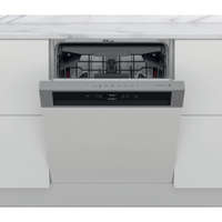 Whirlpool Whirlpool WBC 3C34 PF X kezelőpaneles beépíthető mosogatógép, 14 teríték, automatikus ajtónyitás, 59.8x55.5x82 cm , inox