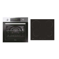 Candy Candy PCT25CXCH64CCB beépíthető hőlégkeveréses sütő 70L,inox+4 főzőzónás beépíthető kerámialap szett