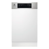 Electrolux Electrolux EEM43300IX beépíthető kezelőpaneles 10 terítékes keskeny mosogatógép, 3kosár, automatikus ajtónyitás, inverter motor, 44.6x57x81.8cm, inox
