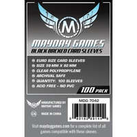 Mayday games Mayday Games Euro méretű kártyavédő (100 db-os csomag) 59 mm x 92 mm, fekete hátlap