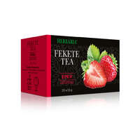 Herbária fekete tea 20x1,5 g (Eper)