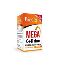 BioCo Magyarország BioCo Mega C+D Duo Retard C-vitamin 1500 mg + D3-vitamin 3000 NE filmtabletta 100 db
