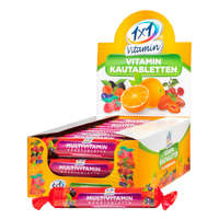 InnoPharm Gyógyszergyártó 1x1 Vitamin Multivitamin erdei gyümölcs ízű étrend-kiegészítő rágótabletta szőlőcukorral 17 db