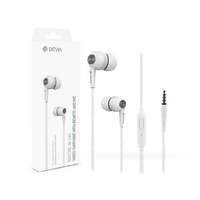 Devia Devia univerzális sztereó felvevős fülhallgató - 3,5 mm jack - Devia Kintone In-Ear Wired Earphones - fehér