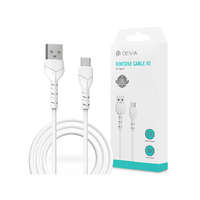 Devia Devia USB - USB Type-C adat- és töltőkábel 1 m-es vezetékkel - Devia Kintone Cable V2 Series for Type-C - 5V/2.1A - fehér