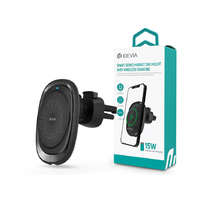 Devia Devia szellőzőrácsba illeszthető vezeték nélküli autós töltő/tartó MagSafe funkcióval - 15W - Devia Smart Series Magnet Car Mount With Wireless Charging - fekete