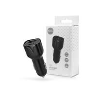 Setty Setty szivargyújtó töltő adapter USB + Type-C bemenettel - 12W - Setty Car USB Charger with USB +Type-C Ports - fekete