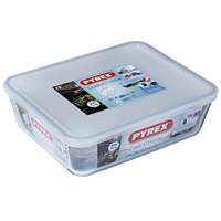  Pyrex Cook & Freeze téglalap sütő-hűtő tál műanyag tetővel, 25*19*8 cm, 2,6 literes Ingyenes szállítással
