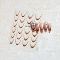 Roniki Roniki ombre francia metál mosolyvonal matrica - bordó, öntapadó - 23db