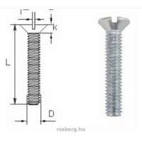  Süllyesztettfejű csavar M 6x 60 HORG. /200db a rend.egység /
