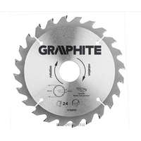 GRAPHITE GRAPHITE körfűrészlap 160x30 x 2,8/2 Z24 57H658 (3 db szűkítőgyűrűvel 20, 25.4, 16-ra)