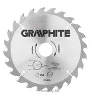 GRAPHITE GRAPHITE körfűrészlap 185x30 x 3,2/2,2 Z24 57H662 (3 db szűkítőgyűrűvel 20, 25.4, 16-ra)