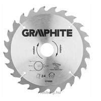 GRAPHITE GRAPHITE körfűrészlap 190x30 x 3,2/2,2 Z24 57H668 (3 db szűkítőgyűrűvel 20, 25.4, 16-ra)