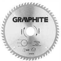 GRAPHITE GRAPHITE körfűrészlap 200x30 x 3,2/2,2 Z60 57H678 (3 db szűkítőgyűrűvel 20, 25.4, 16-ra)