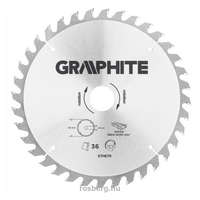 GRAPHITE GRAPHITE körfűrészlap 216x30 x 3,2/2,2 Z36 57H679 (3 db szűkítőgyűrűvel 20, 25.4, 16-ra)