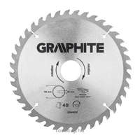 GRAPHITE GRAPHITE körfűrészlap 185x30 Z 40 55H600 (3 db szűkítőgyűrűvel 20, 25.4, 16-ra)