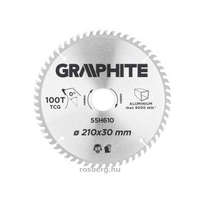 GRAPHITE GRAPHITE körfűrészlap 210x30 3,2/2,2 Z80 ALU 55H610 (3 db szűkítőgyűrűvel 20, 25.4, 16-ra)