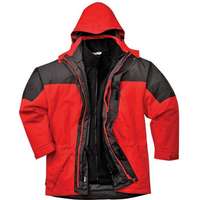 PORTWEST MV piros/fekete Portwest 3/1 AVIEMORE kabát S570 S, M, XL, XXL, XXXL méretek