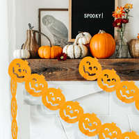 Family Halloween-i papír girland - tök - 3 m - 56509A