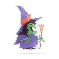 Halloween-i RGB LED dekor - öntapadós - boszorkány - 56512A