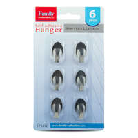 Family Öntapadós akasztó - rozsdamentes acél - 6 db / csomag - 57349B