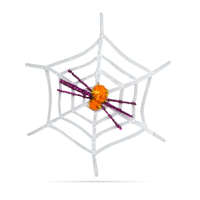  Pókháló pókkal - halloween-i dekoráció - fehér - 58101