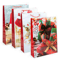 Family Karácsonyi ajándéktasak - papír - 330 x 102 x 457 mm - 4 féle / csomag - 12 db / csomag ( az ár egy darabra vonatkozik) - 58300