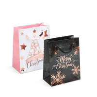 Family Karácsonyi ajándéktasak - papír - 114 x 64 x 146 mm - 2 féle / csomag - 12 db / csomag - 58303