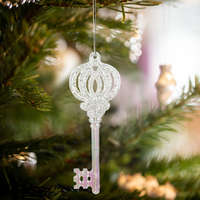 Family Karácsonyi dísz - irizáló, akril kulcs - 165 x 60 x 10 mm - 58518