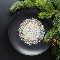 Family Karácsonyi, papír tányéralátét - 26,5 cm - 10 db / csomag - 58698