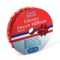 Family Dekor szalag - fényes - 2,74 m - piros - 58972A