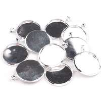 Fém medál alap Ø 25 mm sima félkészáru