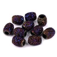 Műanyag gyöngy nagy lyukú 13x15 mm