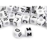 Betű gyöngy 6 mm kocka alakú