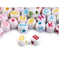 Betű gyöngy Ø7 mm műanyag