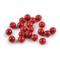 Piros Szintetikus Türkiz Gyöngy Ø8 mm