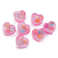 Gyerek gyűrű készlet dobozban szív