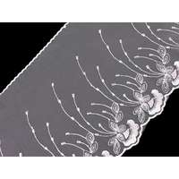 Hímzett csipke műszálas széles 20 cm monofil