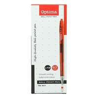 OPTIMA Golyóstoll OPTIMA nyomógombos TB 401 0,7 mm piros